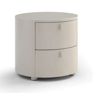 Sims Round Bedside Table - Merlino Furniture